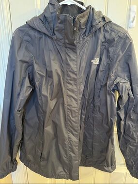 Black North Face Women's Hooded Shell / Rain Jacket